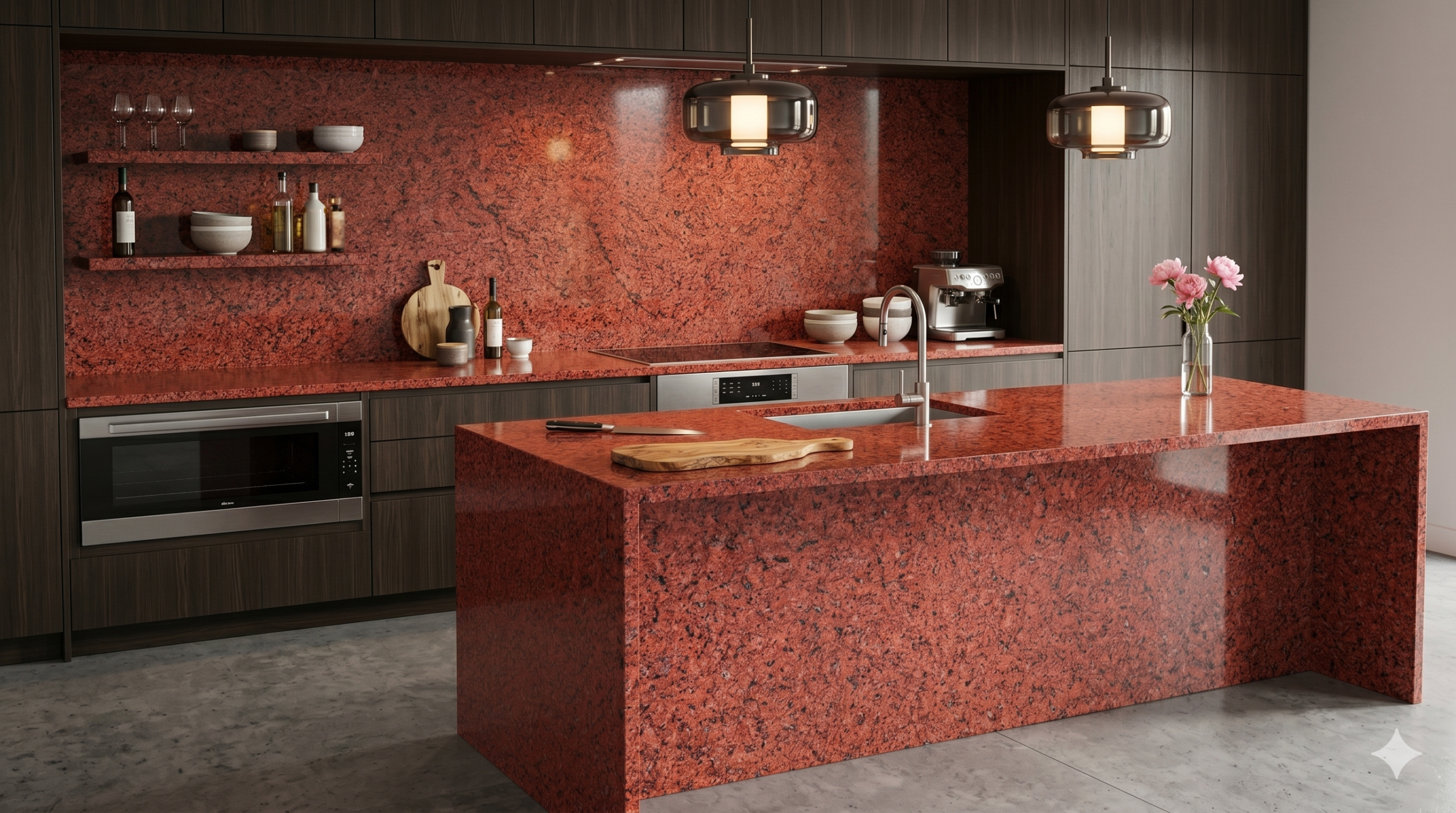 ruby red granite