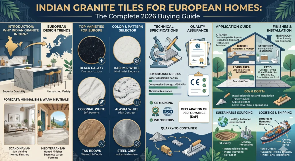 Indian Granite Tiles for European Homes