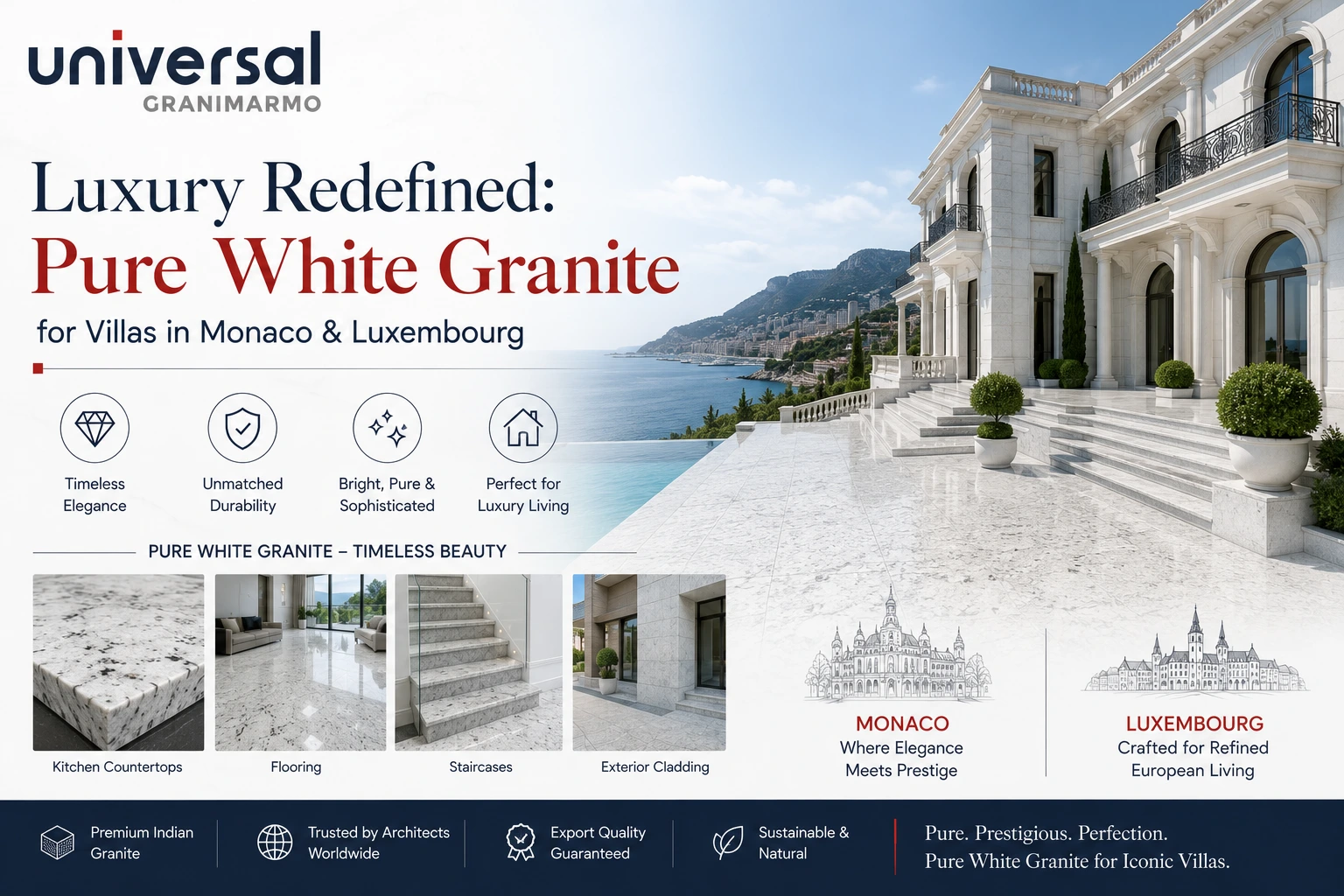 pure white granite