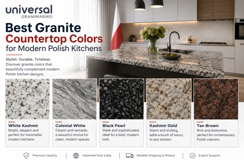 Best Granite Countertop Colors for Modern Polish Kitchens