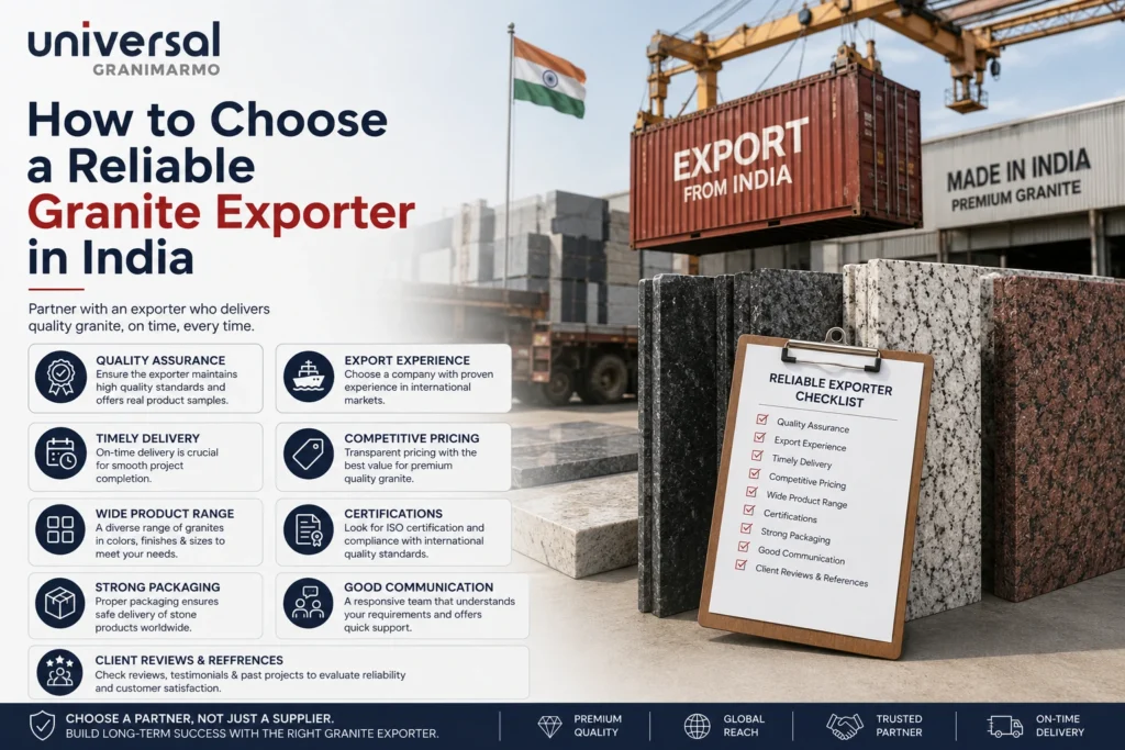 How to Choose a Reliable Granite Exporter in India