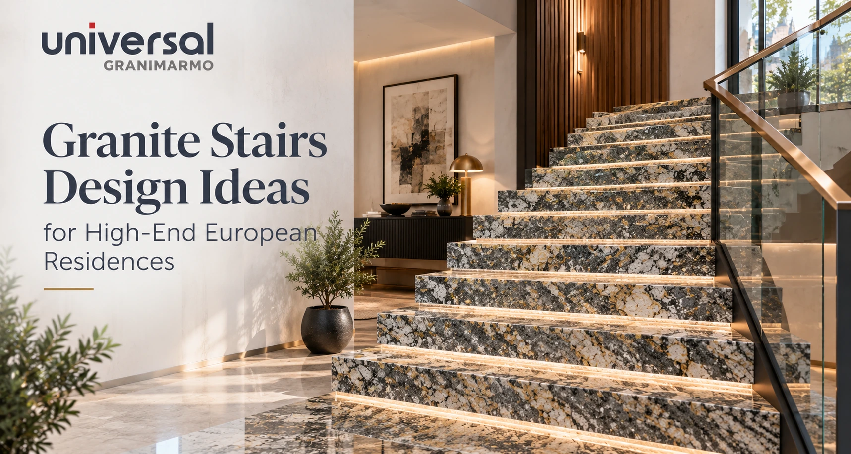 Granite Stairs Design Ideas for High-End European Residences